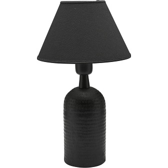 Czarna metalowa lampka stołowa Riley